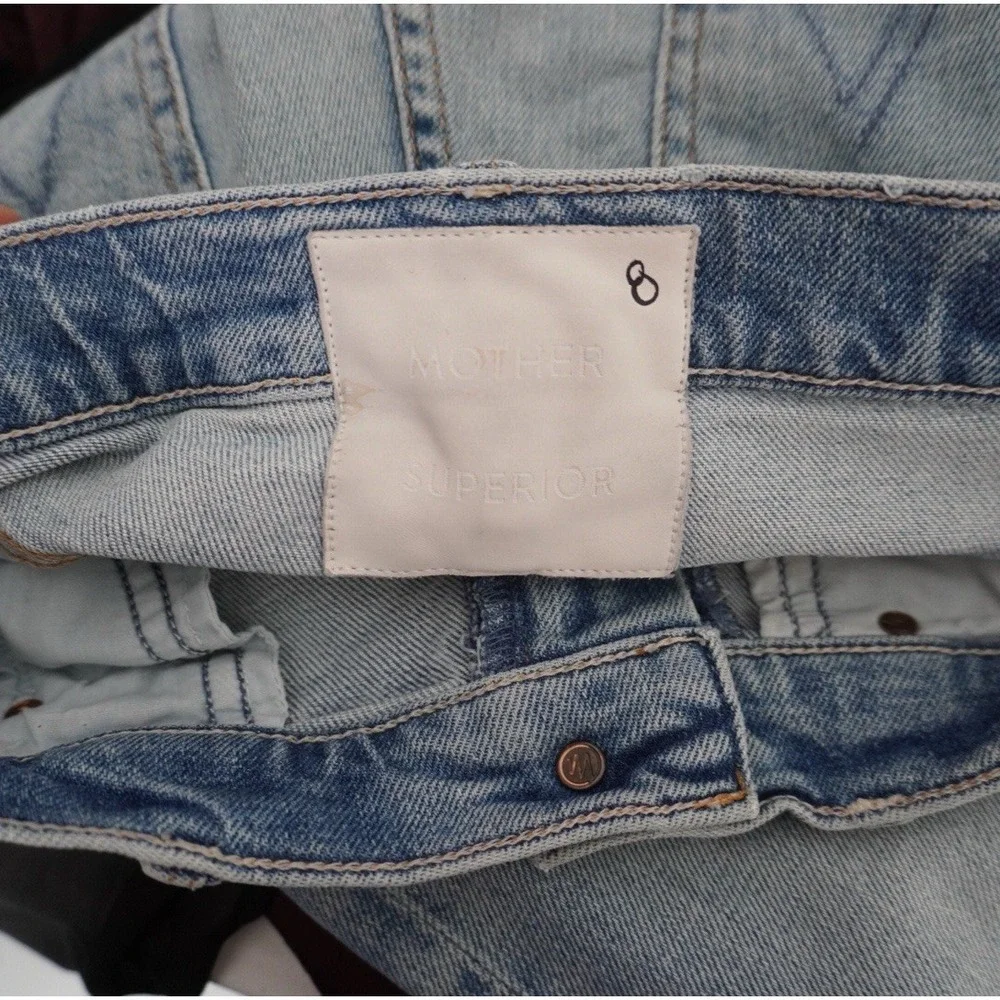 MOTHER Superior Womens Size 27 High Waisted Rider Skimp Jeans Give It Up Wash - Picture 12 of 16